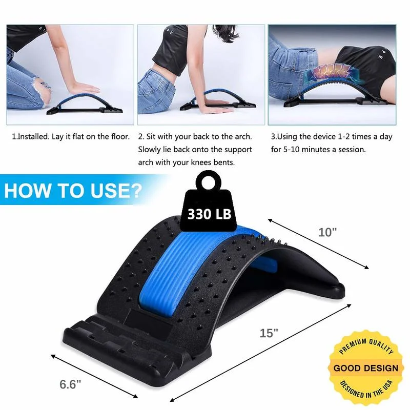 Lumbar Massager Acupuncture Lumbar Spine Reliever Back Stretch Corrector