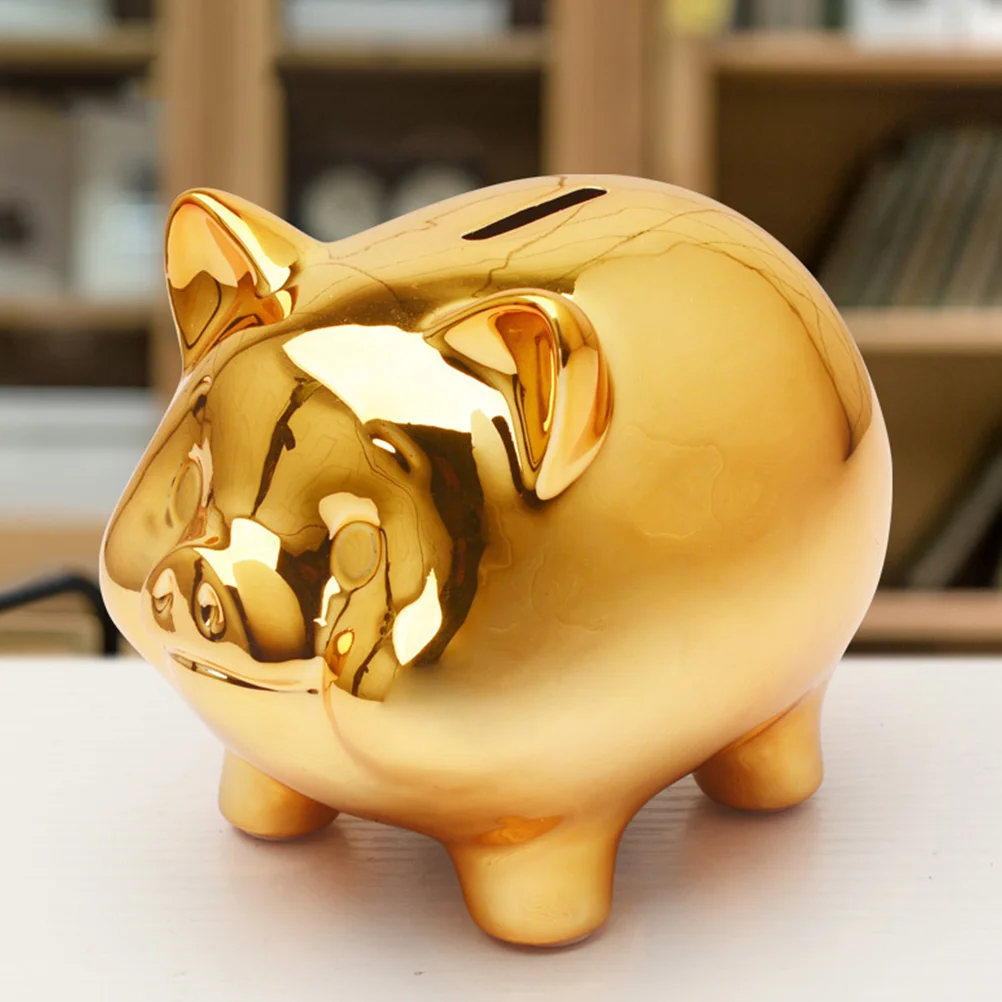 

Ceramic Pig Molding Piggy Bank Cute Coin Piggy Bank Home Furnishing Saving Pot