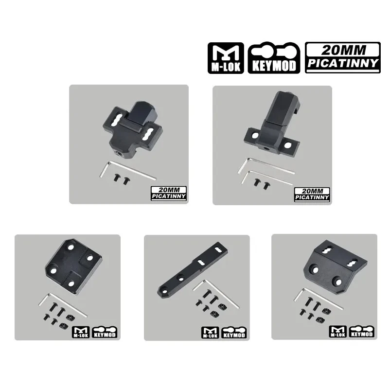 

WADSN Metal ARIS Series Tactical Mount Offset For M300 M600 Flashlight Base Fit 20mm Rail MLOK KEYMOD Hunting Airsoft Accessory