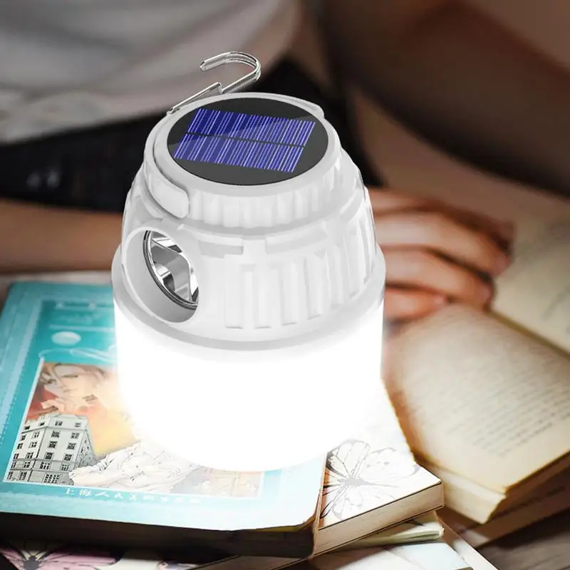 LED 캠핑 랜턴, 4 가지 조명 모드, 휴대용 LED 텐트 조명, IP65 방수 태양광 랜턴, 야외 홈 캠핑 액세서리