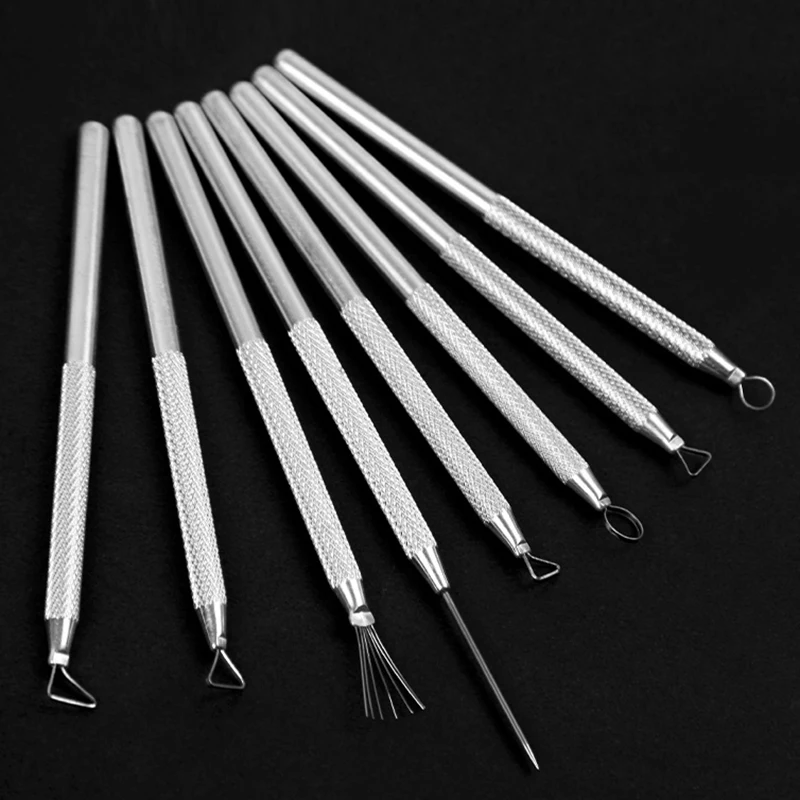 Pottery Tools Texture Pottery Clay DIY Carving Stainless Steel Modeling Hole Punch Ceramics Sculpture