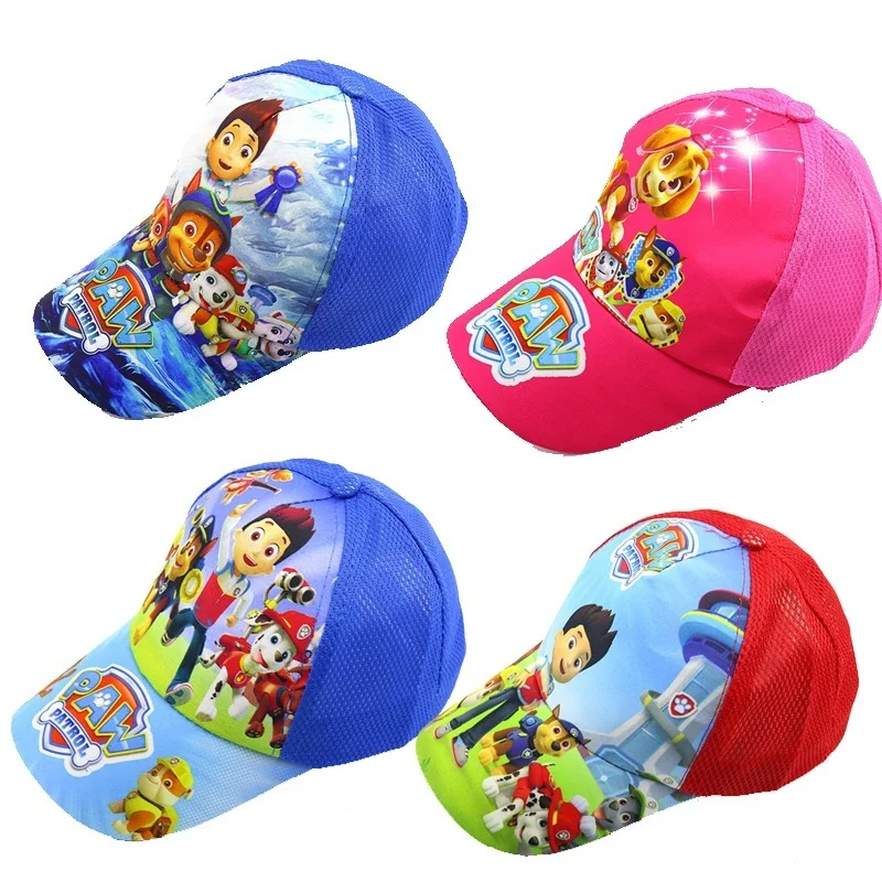 Paw Patrol-애니메이션 피규어 에베레스트 스카이 야구 소녀 소년 힙합, 조절 가능한 코튼 야구 모자