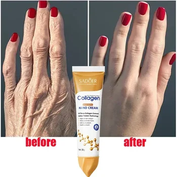 Collagen Anti-wrinkle Hand Cream Anti-drying Anti-crack Moisturise Nourish Dry Skin Softening  Whiten Hand Care Repair Product 1