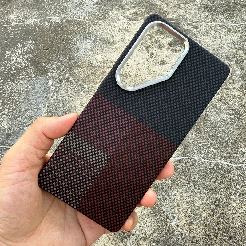 For Samsung S23 S24 S25 Ultra Case Magnetic Wireless Charging Carbon Fiber Cover for Galaxy S26Ultra Metal Lens Protective Shell 6