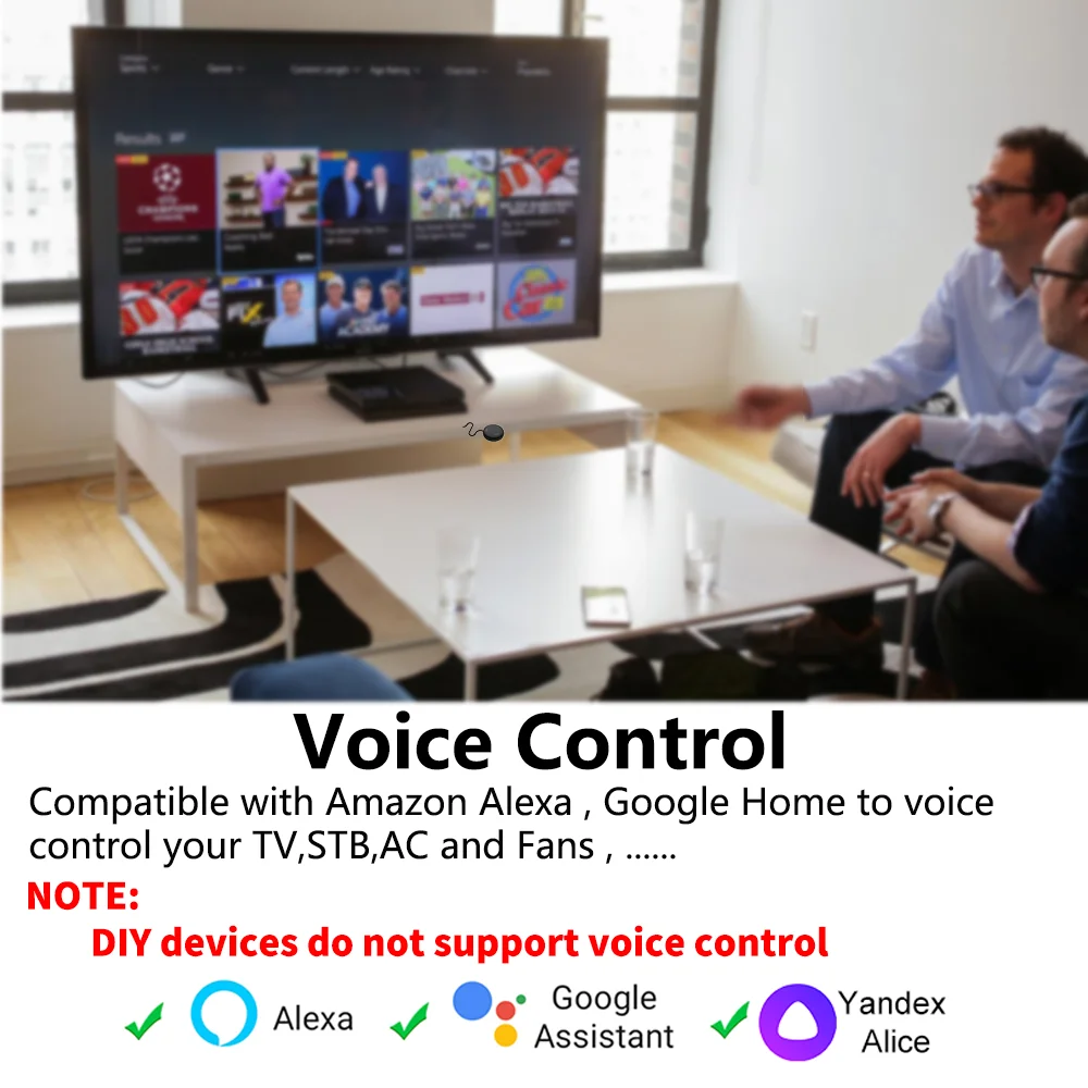 스마트 홈용 Tuya WiFi IR 원격 제어 TV 용 USB 전원 공급 장치 AC 에어컨 Alexa Google 홈 Yandex Alice와 함께 작동