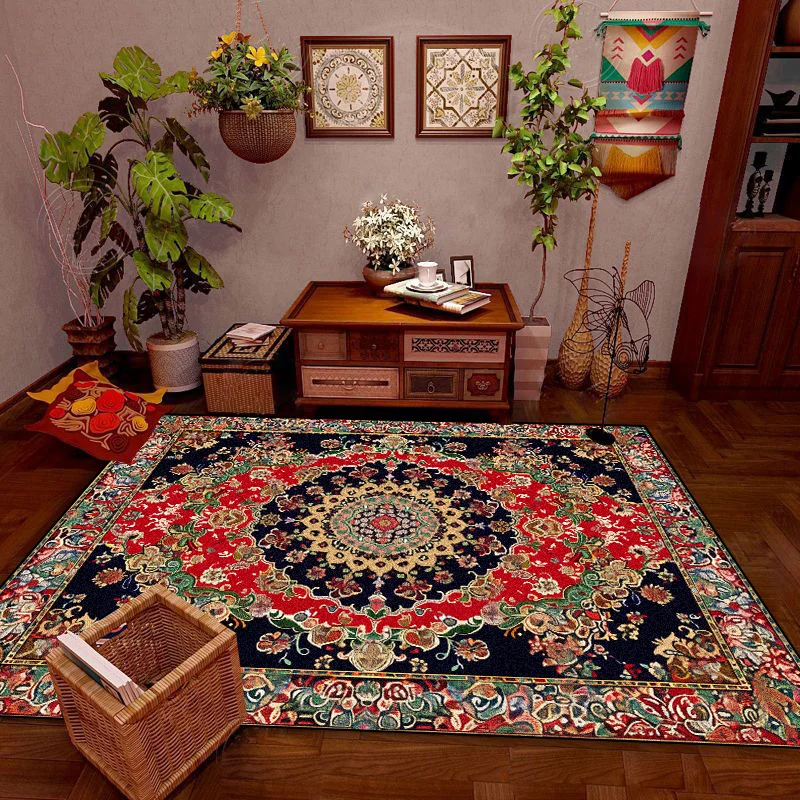 Persian Style Luxury Large Living Room Carpet Washable Room Decor Home Floor Mats Lounge Soft Rugs Non-slip Bedroom Bedside Rug 2
