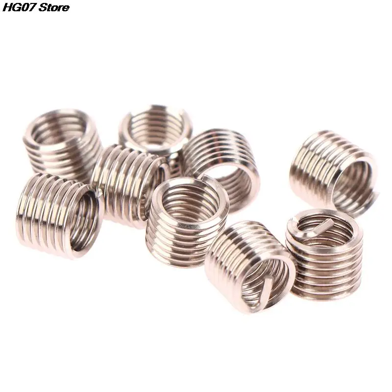 

New 50pcs/set 304 Stainless Steel Wire Thread Insert M6 X 1.0 1.5D Insert Helicoil Wire Thread Repair Insert