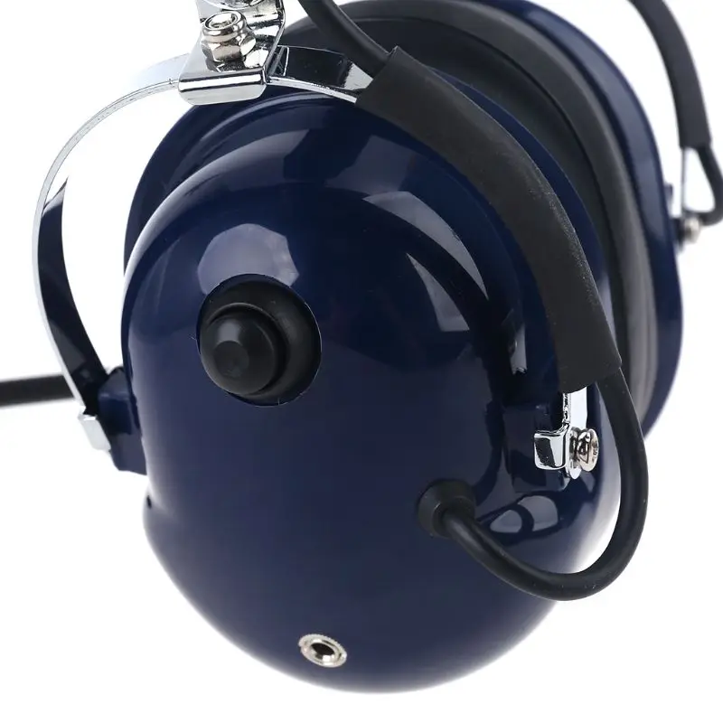 Dropship RA200 Universal Aviation Headset Adjustable Dual Plug Headphone with Noise Cancellation Mono MP3 Music