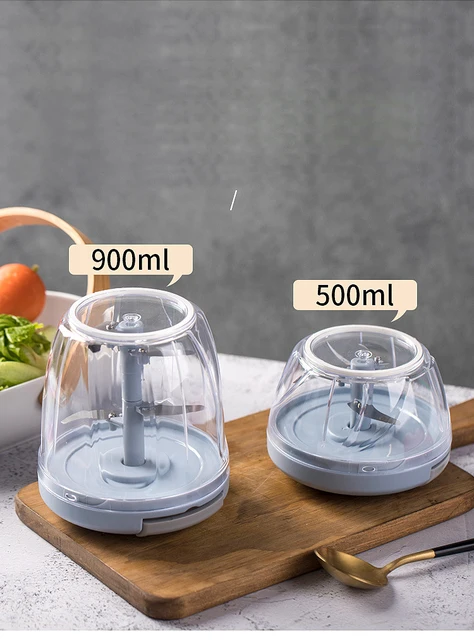Manual Hand-Powered Food Chopper – 500ML / 900ML Vegetable & Meat Mincer 2