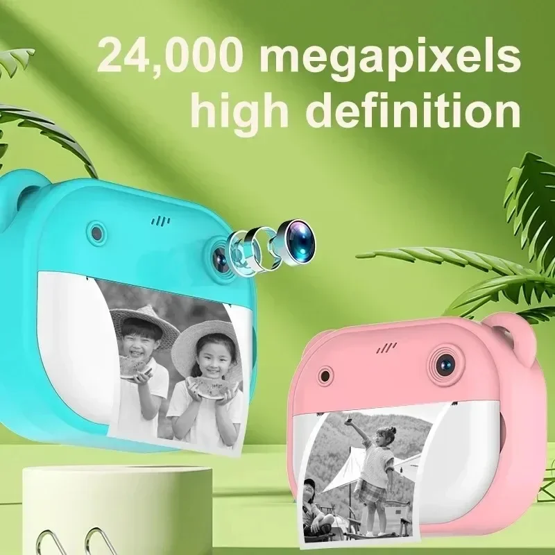Children's digital camera instant thermal printing camera children's gift printing can record video toy gift 32G memory digital camera