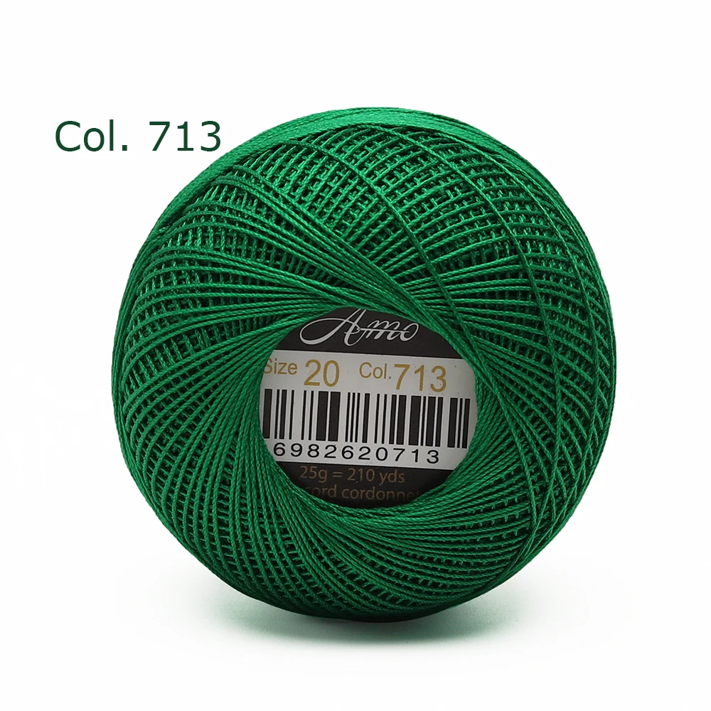 Amohilos Größe 20 Doppel Mercerisierter Ägyptischer Baumwolle Häkeln Faden Perfekte Occhi Nadel Projekte 25 Gramm 210 Yards Ball – Detail 31