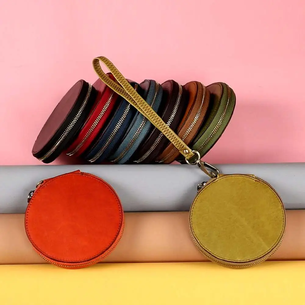 

Retro Fashion Key Holders Handbags With Zipper Women Mini Wallet Round Coin Bag Coin Purse Coin Pouch