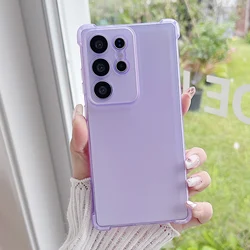 Candy Color Matte Silicone Soft Case with Shockproof Transparent Back Cover - Galaxy S20 FE (PURPLE)