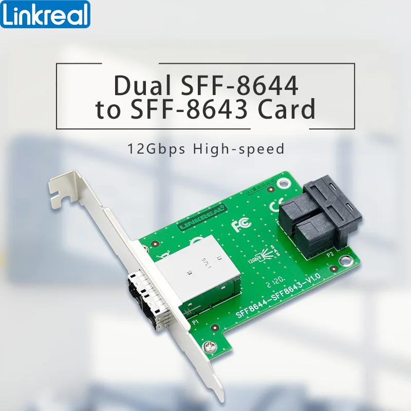 Linkreal 2 Port Mini Sas Sff8644 To Internal Sff8643 Mini Sas Adapter