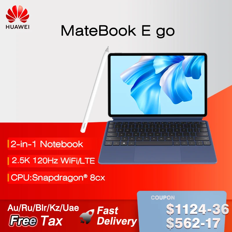 HUAWEI MateBook E Go 12.35 Inch WiFi/LTE 8GB/16GB 256/512GB/1T