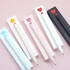 Cute STAR Gel Pens Rotate 0.5mm Black Ink Refills Ballpoint Pen Set Girls kawaii Stationery For Valentine's Day Gift 1