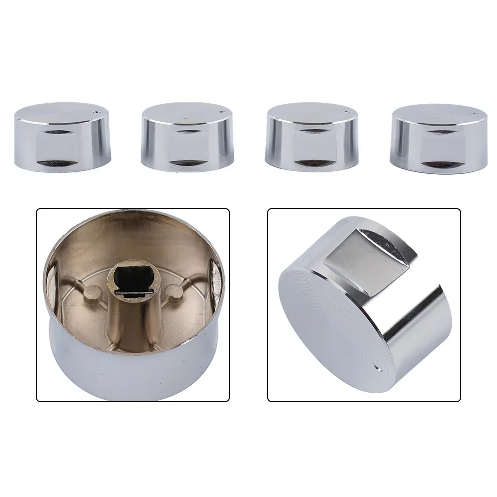 4PCS Aluminum Alloy Round Knob Gas Cooktop Handle Gas Stove Rotary Switches Cookware Parts For Stove Kitchen Accessories