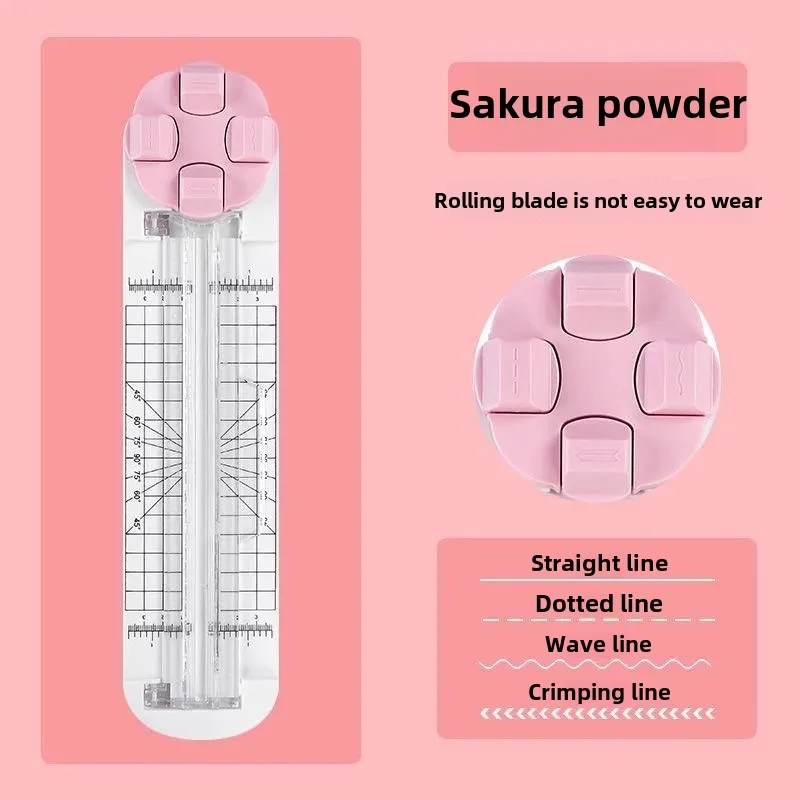 Four-in-One Paper Cutter Virtual Line Flower Edge Multi-Functional Cutting Machine Small Photo Album Letter Opener