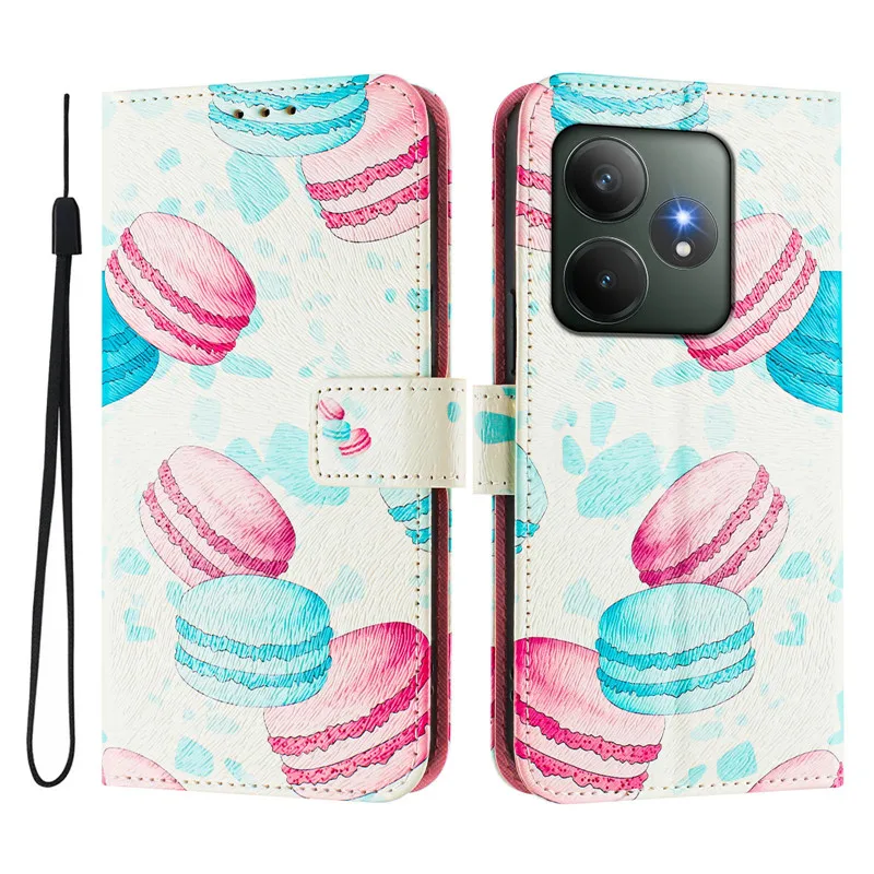 Elegant Leather Phone Case - Flip Cover Wallet with Magnetic Closure and Charming Cat, Flower, and Bear Designs.