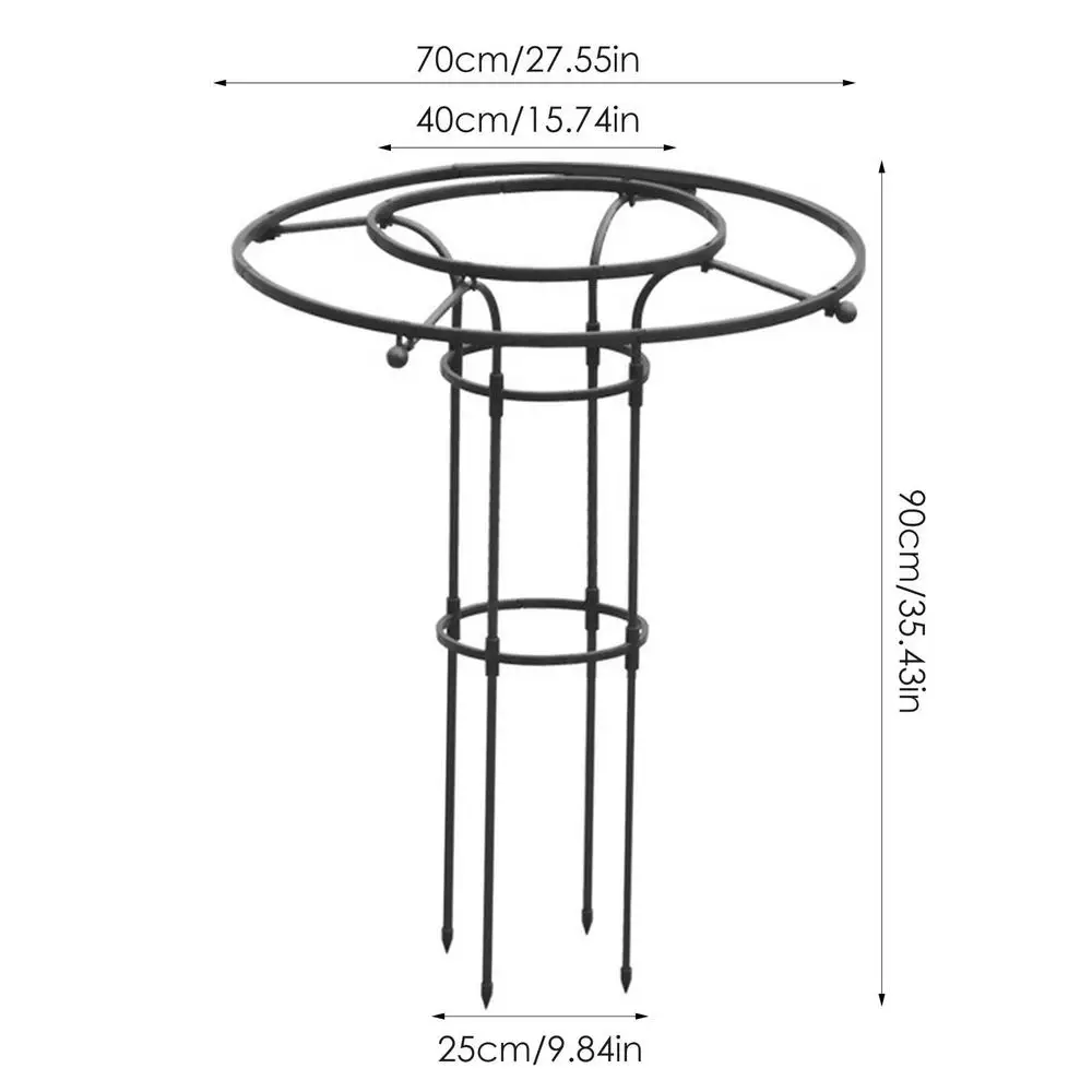 Garden Trellis voor klimplanten en bloemen, roestvrije verticale paraplu trellis Wisteria Trellis Outdoor Flower Support Cage klimstandrek voor wijnstokken Rose,Wit,120cm/47.2in