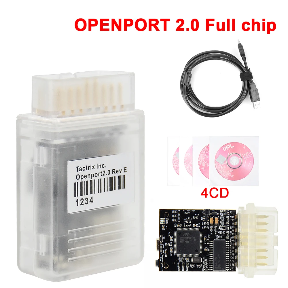 Tactrix Openport 2.0 ECU FLASH open port 2 0 Auto Chip Tuning OBD 2 OBD2 Car Diagnostic Tool For B-enz J2534 Scanner