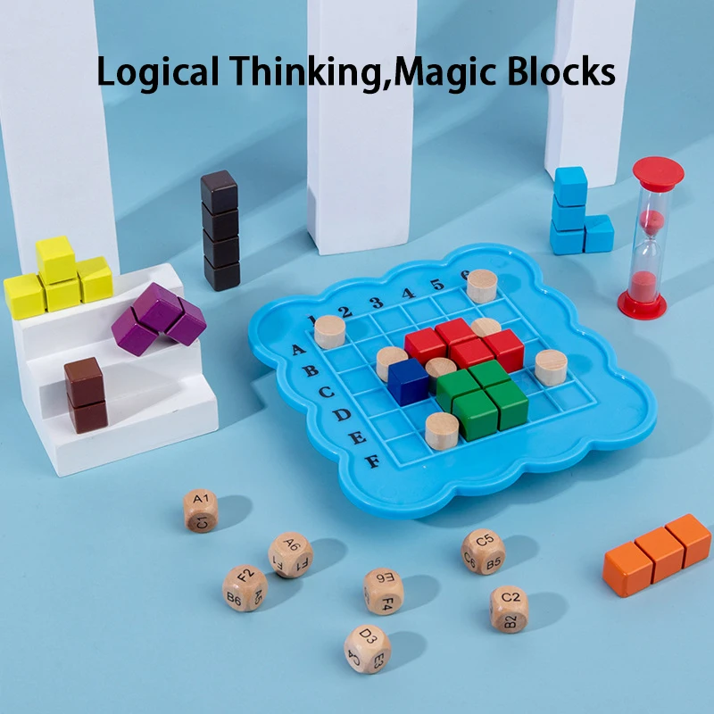 

2023 Magic Block Puzzle Board Game Toys for Children to Develop Brain Intelligence and Early Childhood Education Toys