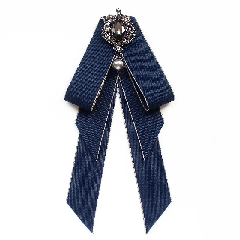 Spilla A Farfalla In Organza Con Perle E Nastro, Papillon Prelegato Per Donne E Ragazze, Accessorio Elegante Per Abito E Camicetta - 6