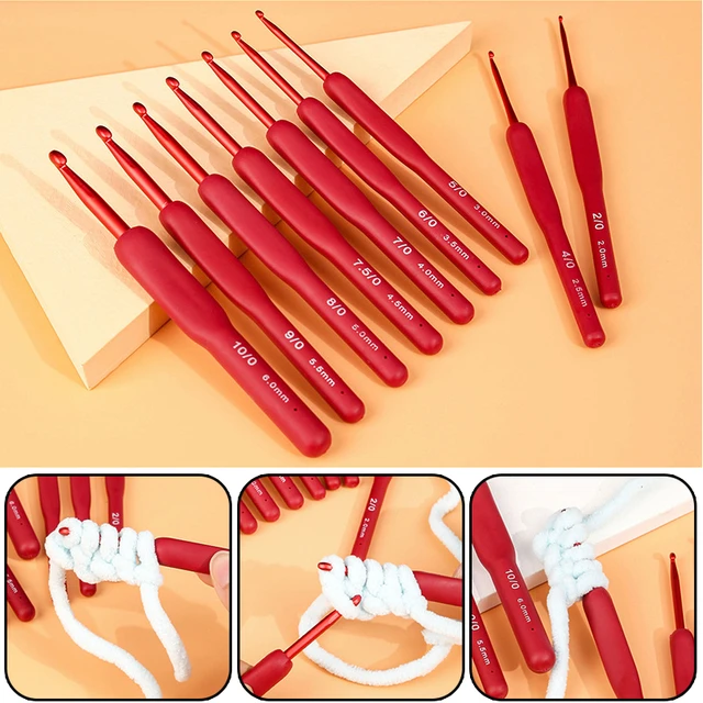 8Pcs Bearded Needle Crochet Hooks Set Ergonomic Soft-Grip Handle Sewing  Knitting - AliExpress