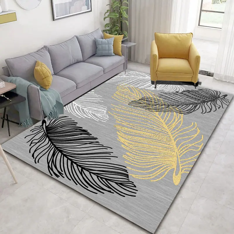 

Nordic Style High-grade Living Room Carpet Non-slip Bedroom Bedside Rugs Home Parlor Mat Washable Door Mats Large Sofa Carpets
