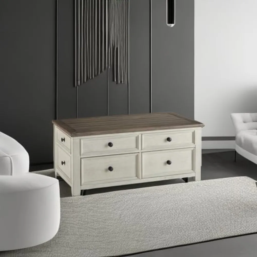 Coffee Table Farmhouse Lift Top Coffee Table with Drawers 6