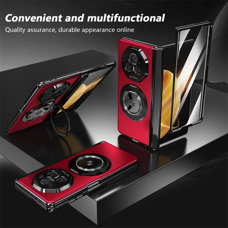 Luxury High Quality Matte Solid Color 360° Rotating Bracket Case - Shockproof Bumper Cover
