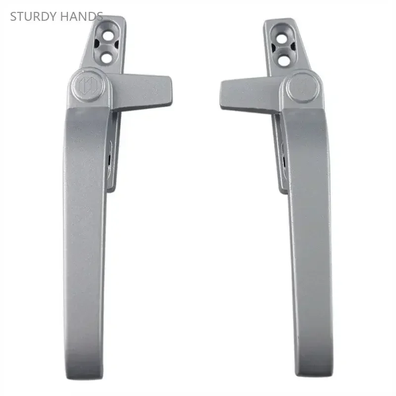 2PCS/PACK Aluminum Alloy 38 50 Type Window Handle Seven Shaped Left and Right Handle Sliding Glass Door and Window Lock Buckle for window handles