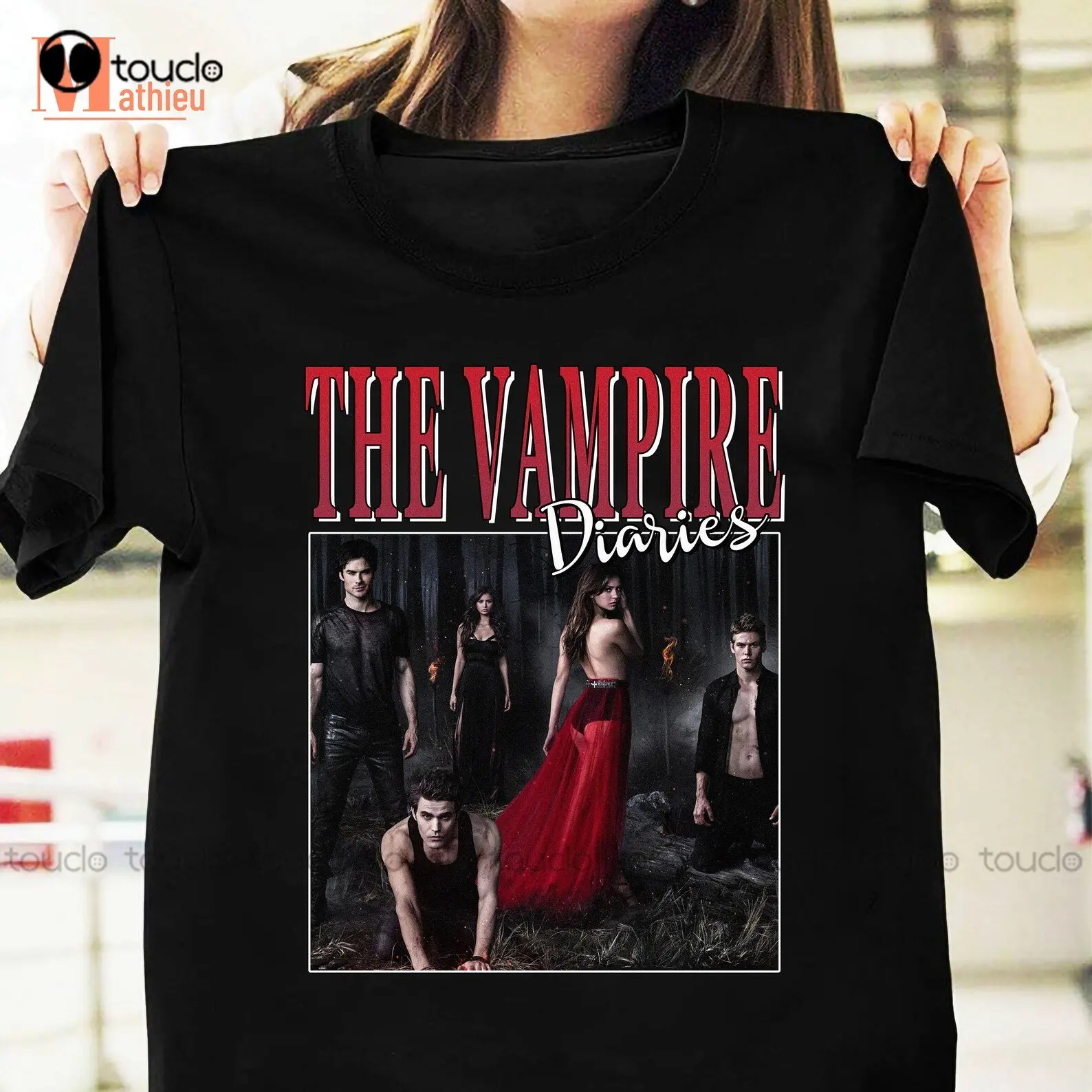 The Vampire Diaries T-Shirt Vampire Shirt The Vampire Diaries Tv Series Maglietta Da Donna Xs-5Xl Maglietta Stampata Regalo Di Natale