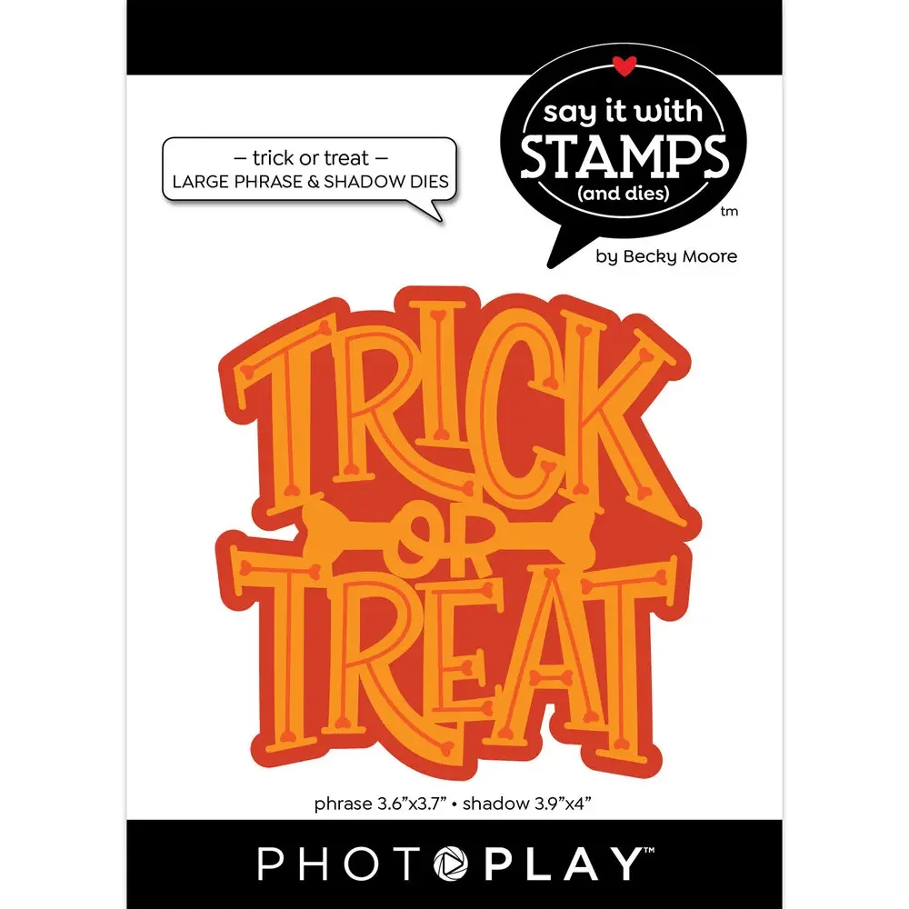 

2023 New Halloween Trick or Treat Words Cutting Dies Set Scrapbooking Paper Making Frames Card Craft no Clear Stamps