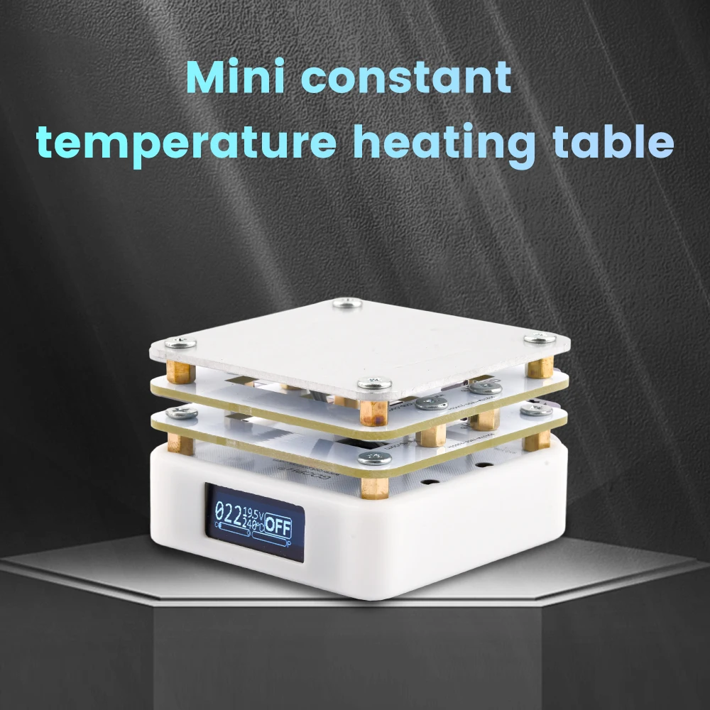 65W Mini Hot Plate SMD Preheater Preheating Rework Station PCB Board Soldering Desoldering Heating Plate LED Strip Repair Tool adjustable pcb holder printed circuit board jig fixture soldering stand clamp repair tool for soldering repair 360 rotation