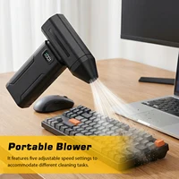 Souffleur d'air électrique 450000 tr/min, ventilateur turbo haute vitesse, souffleur d'air comprimé rechargeable avec écran d'affichage pour le nettoyage de la poussière et de la neige 4
