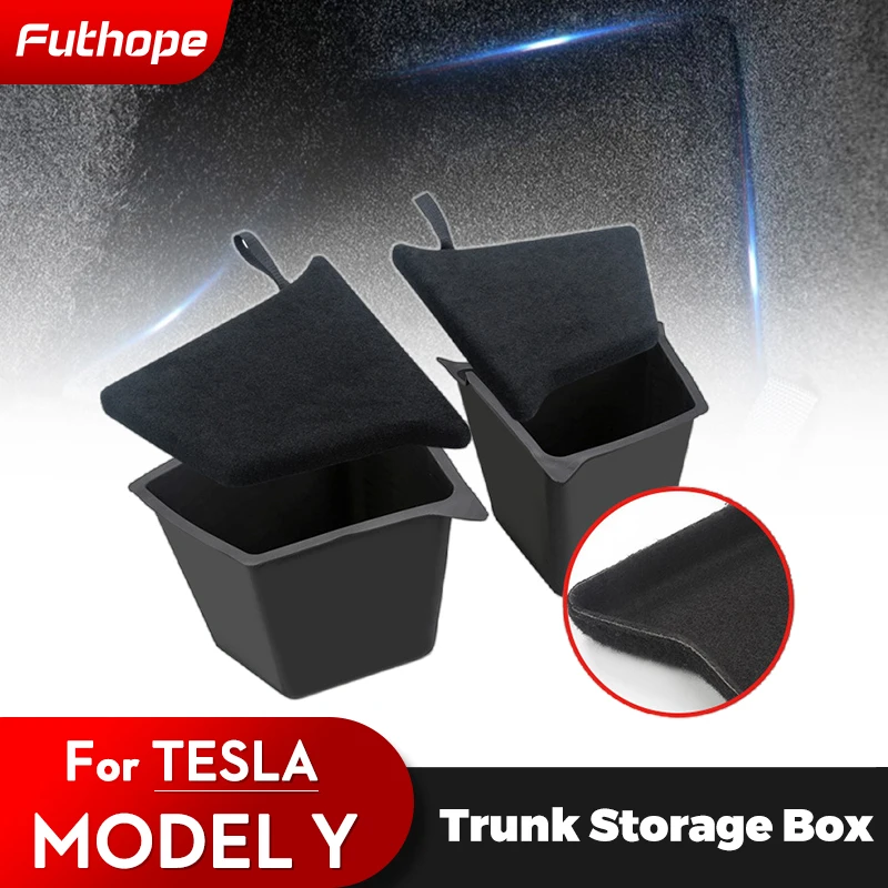 For For Model 3 Highland Trunk Storage Box, Car Trunk Side Storage Box  Under Seat Organizer Tray Flocking Mat Partition Board Stowing Tidying