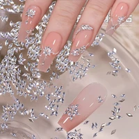 100pcs 3D Mini Zircon Nail Art Rhinestones Shiny Clear Crystal Flatback Nail Diamond Dazzling Mixed Shape Nail Gemstone DIY Deco 6
