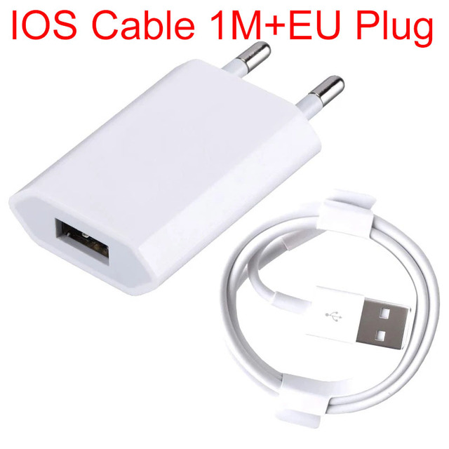 Quality European EU Plug USB AC Travel Wall Charging Charger Power Adapter For Apple iPhone x 9 8 7 6 6S 5 5S 4 4S 3GS