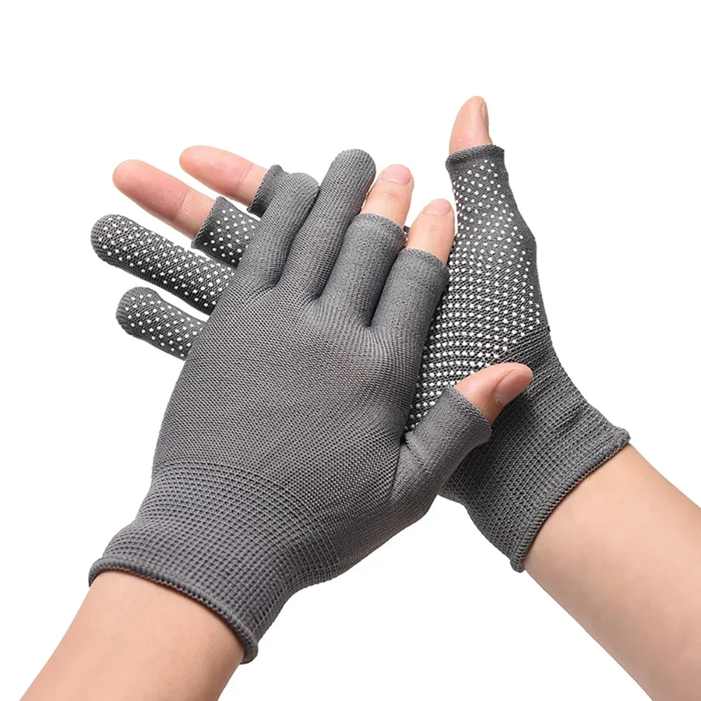 1 Pairs Bicycle Fingerless Gloves Lightweight Sunscreen Anti-Slip Riding Outdoor Workout Gloves Fitness Cycling Motorcycle