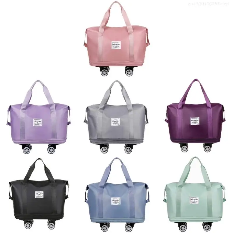 

Складная дорожная сумка Большая вместительная сумка для багажа с колесами Водонепроницаемая сумка F1FB