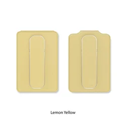 Leather Magnetic Phone Holder with Finger Ring & Card Case (Lemon Yellow)