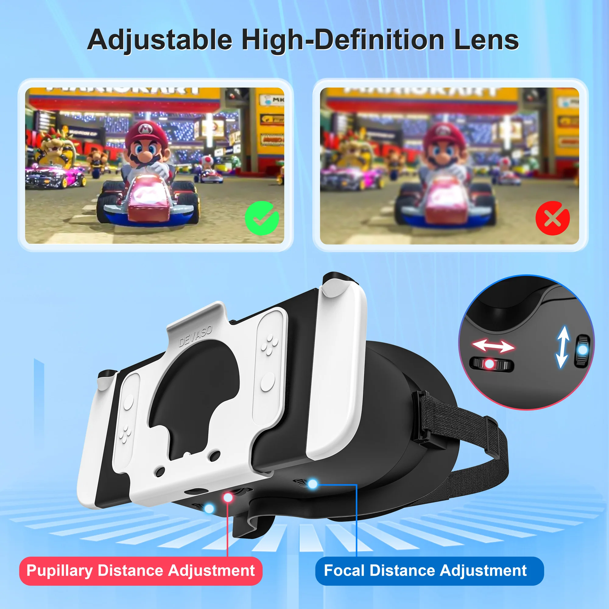 VR Headset for Nintendo Switch OLED/Nintendo Switch Accessories 3D VR (Virtual Reality) Glasses Switch VR Labo Goggles Headset