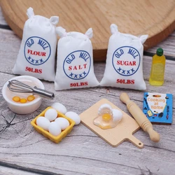 Dollhouse Miniature Whisk & Flour Bag Set - DIY Accessories & Furniture Decor (One size)