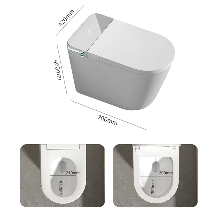 YYHC-Digital display independent tankless intelligent toilet automatic flush intelligent toilet bidet