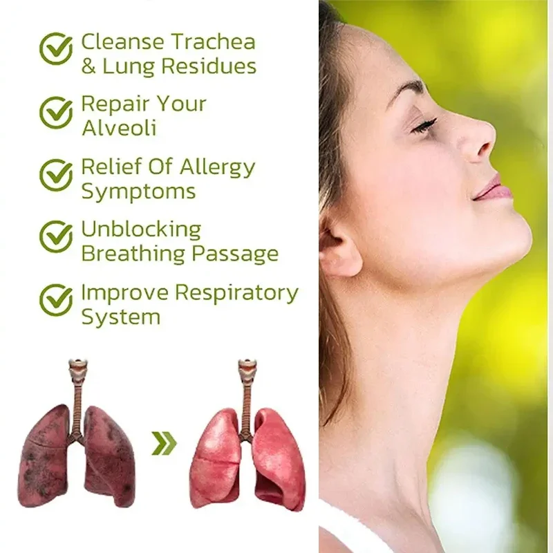 5 Bottles Lung Cleanse Drops Respiratory System Support Lungs Breath Detox Herbal Extract Cleaner Lung Cleaning Health Care