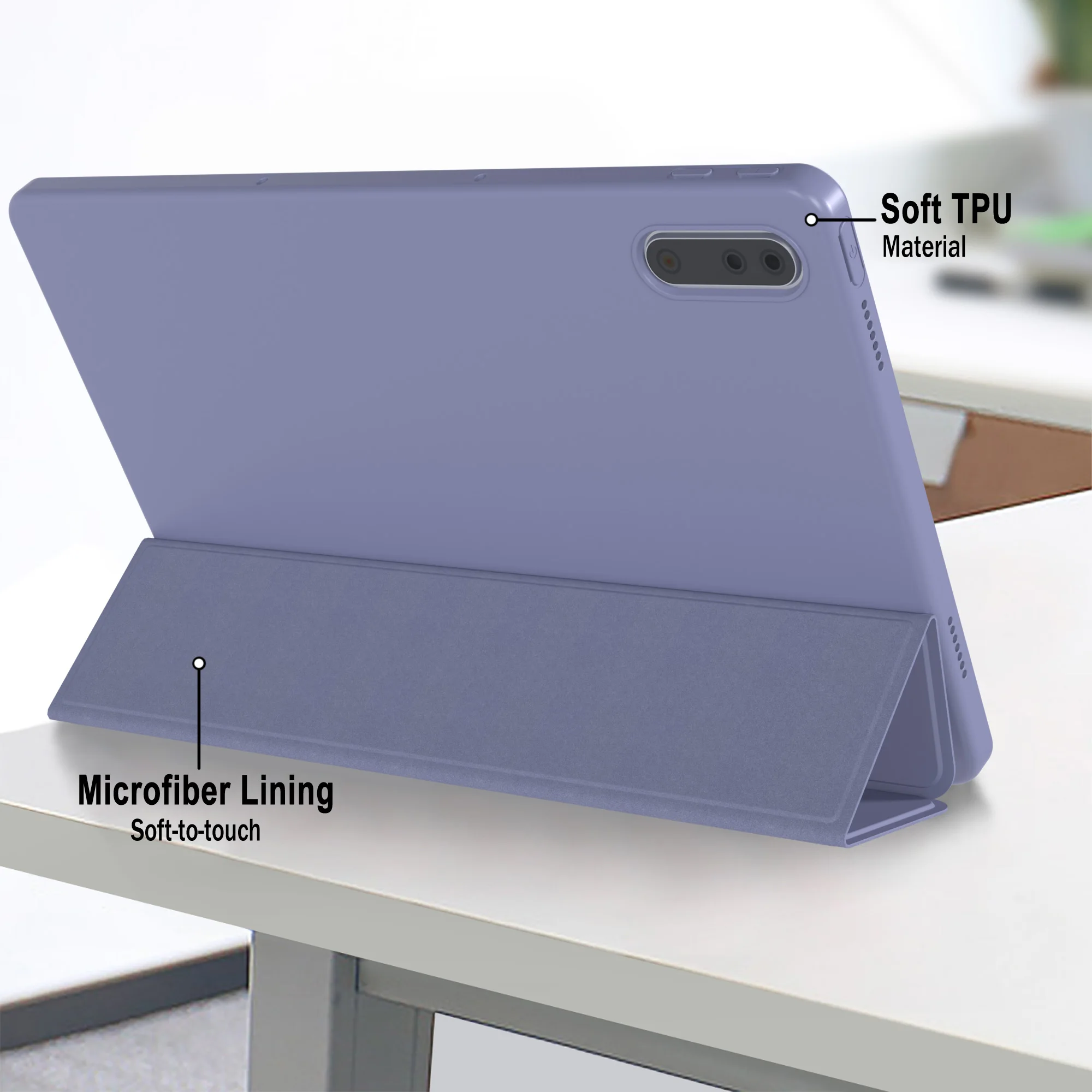 For Lenovo Tab P11 Pro Case & Lenovo Tab P11 Case TB-J606 Magnetic Tri-Fold Stand Tablet Cover for Lenovo tab P11 Plus TB-J616