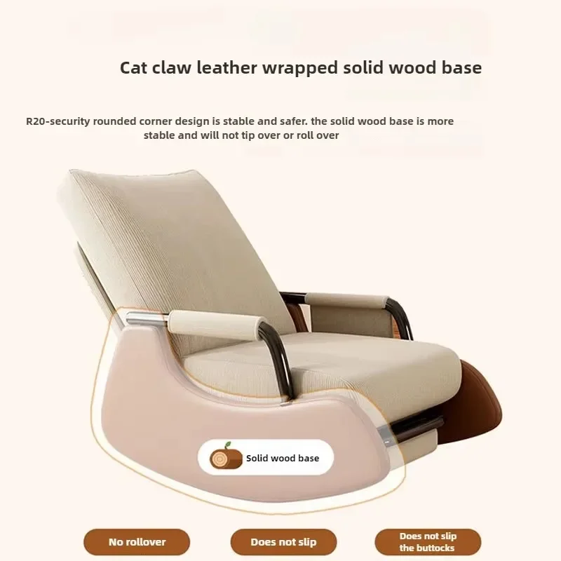 Nordic Style Leisure Chair Balcony Comfortable Lazy Sofa Rocking Reclining Chair Single Courtyard Living Room Bedroom Nap Chair