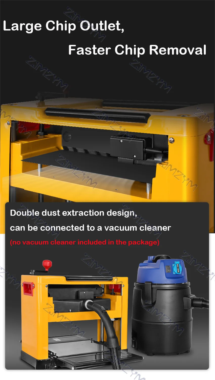 2000W 13 Inch Electric Wood Thicknesser Planer Multi-function