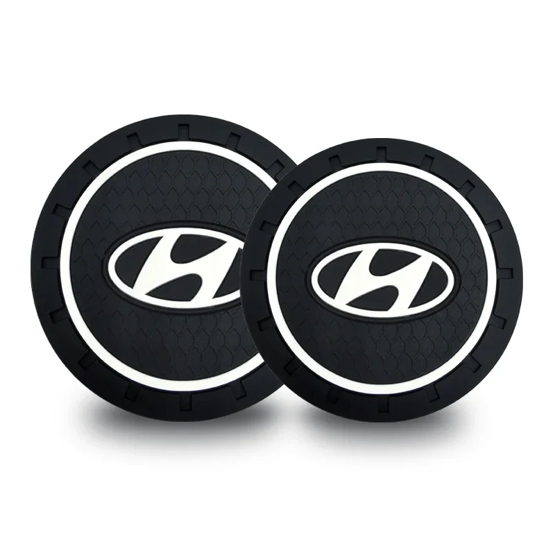 Car Cup Mat Interior Anti Slip Mat Cup Silicone Storage For Hyundai Santa Fe Sonata Solaris Azera Creta I30 Ix25 IX35